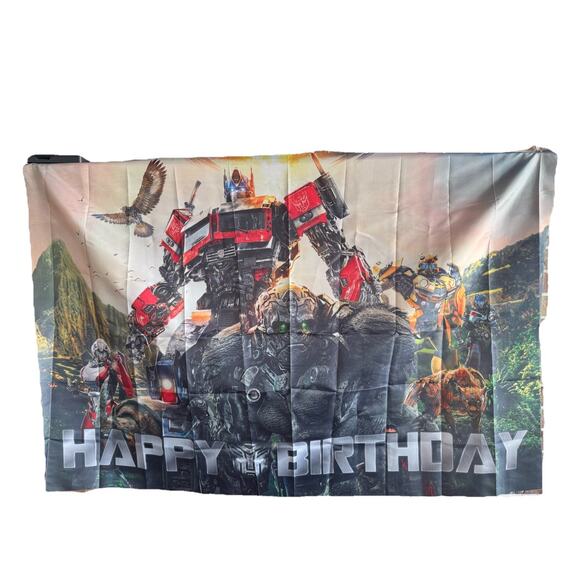 Transformers Rise Of TheBeasts Birthday Banner And Optimus Prime Happy Birthday - Picture 1 of 3
